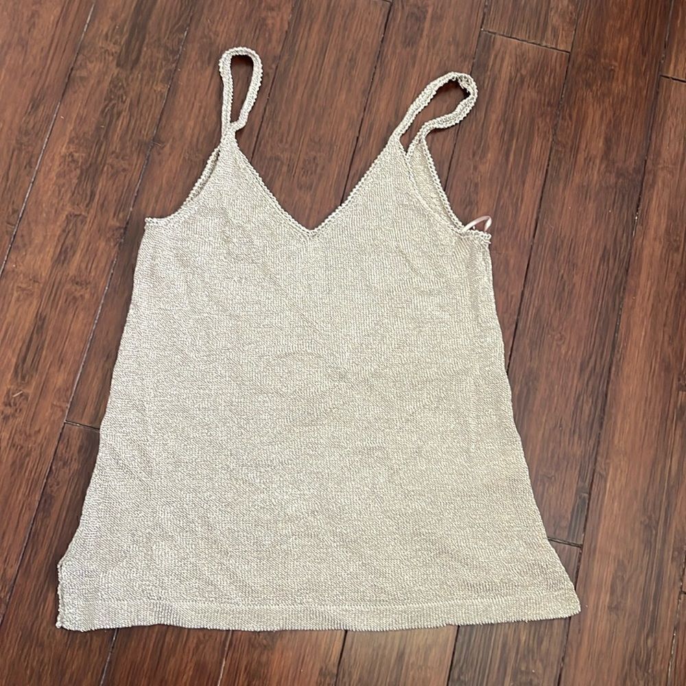 Gold TOPSHOP Tank Top - Like NEW - Excellent Condition - Size 4 Gold Tank